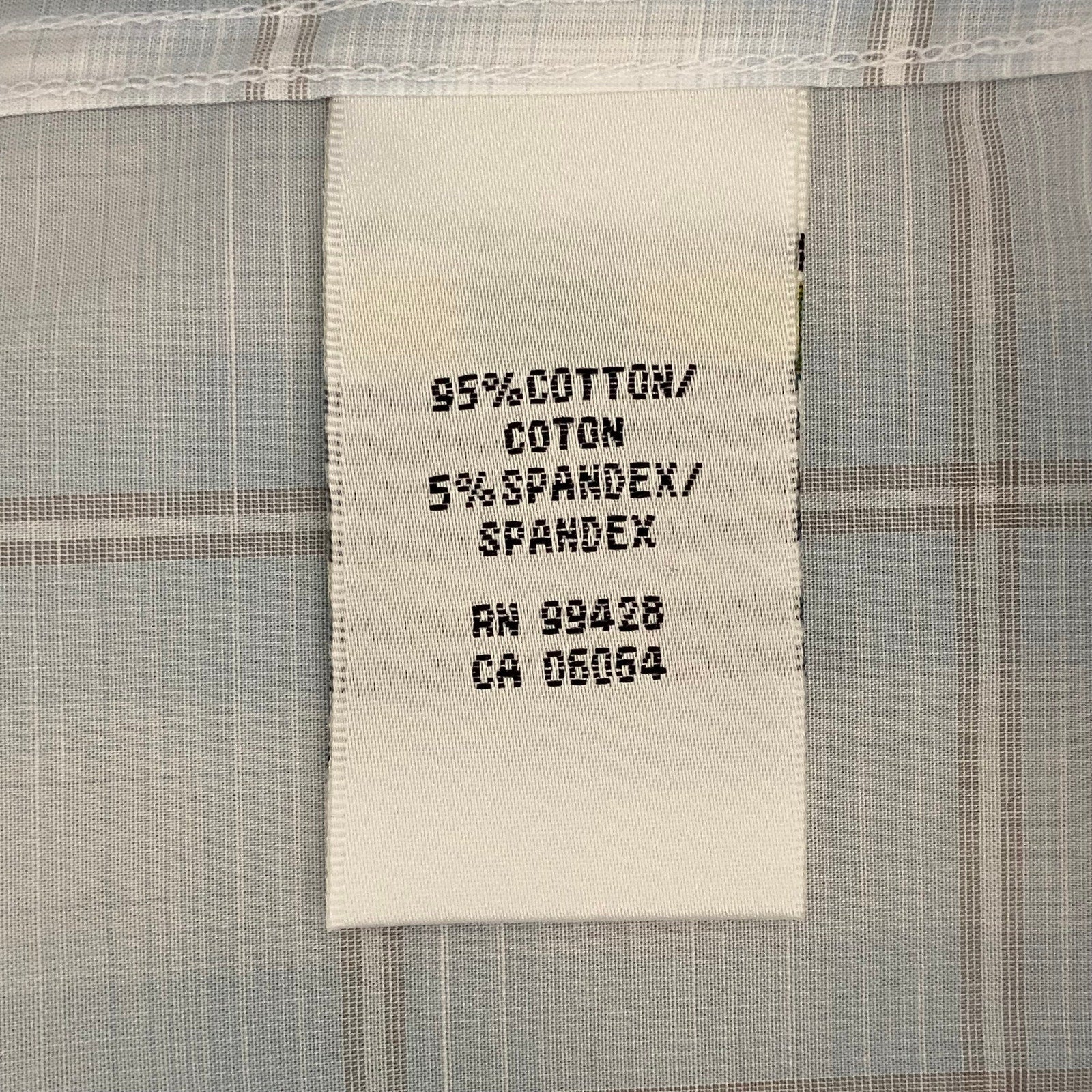 Bugatchi Dress Shirt Men's Small Long Sleeve Button-Up Blue Gray Window Pane