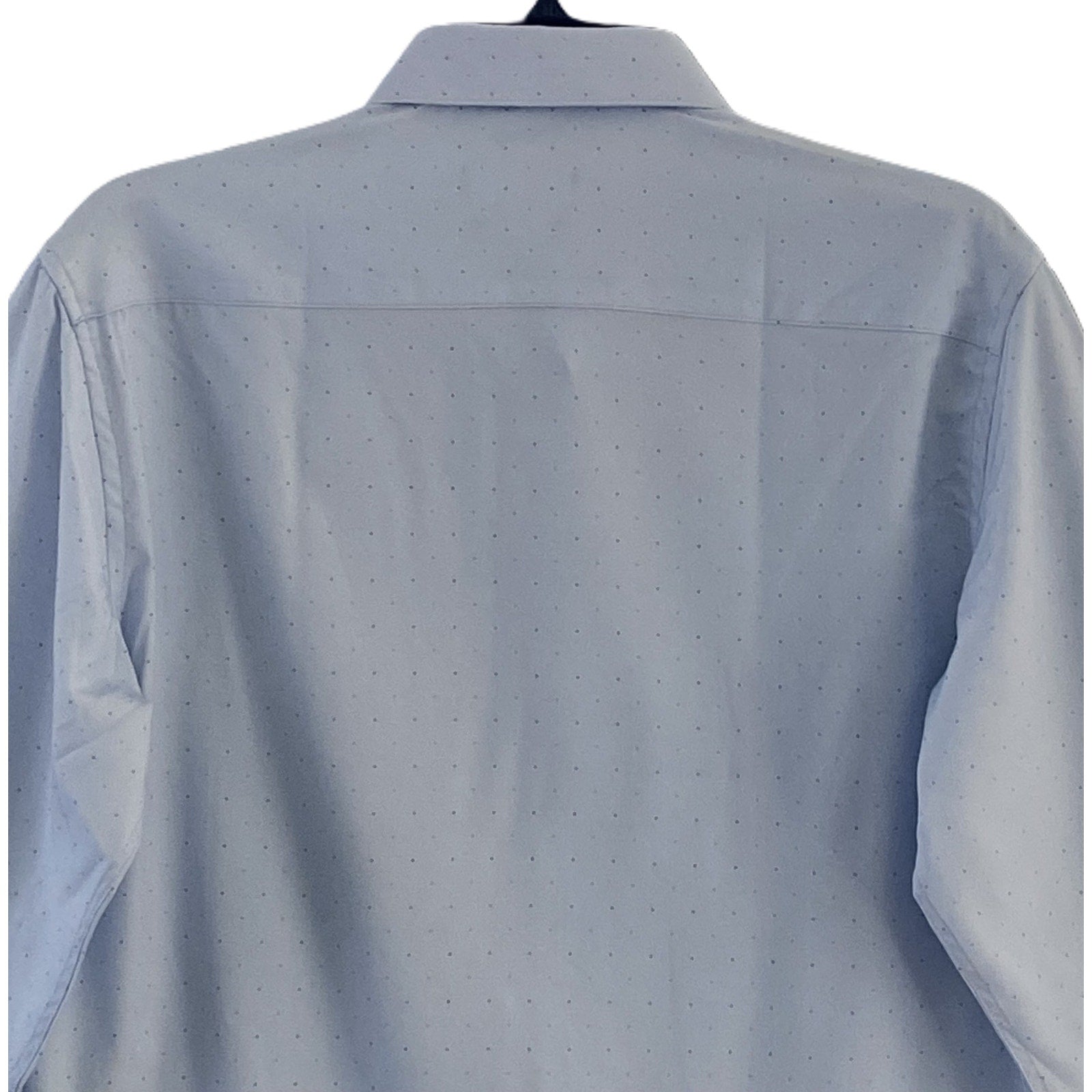 Nautica Dress Shirt Men's 15-15.5 34/35 Performance Slim Fit Blue Dot