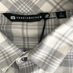 Travis Mathew Shirt Men's Small Cloud Collection Flannel Shirt Gray Plaid
