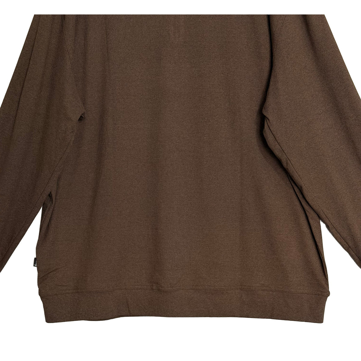 Breezy Quarter-Zip Pullover Men's XXL Long Slv Mock Neck Stretch Espresso