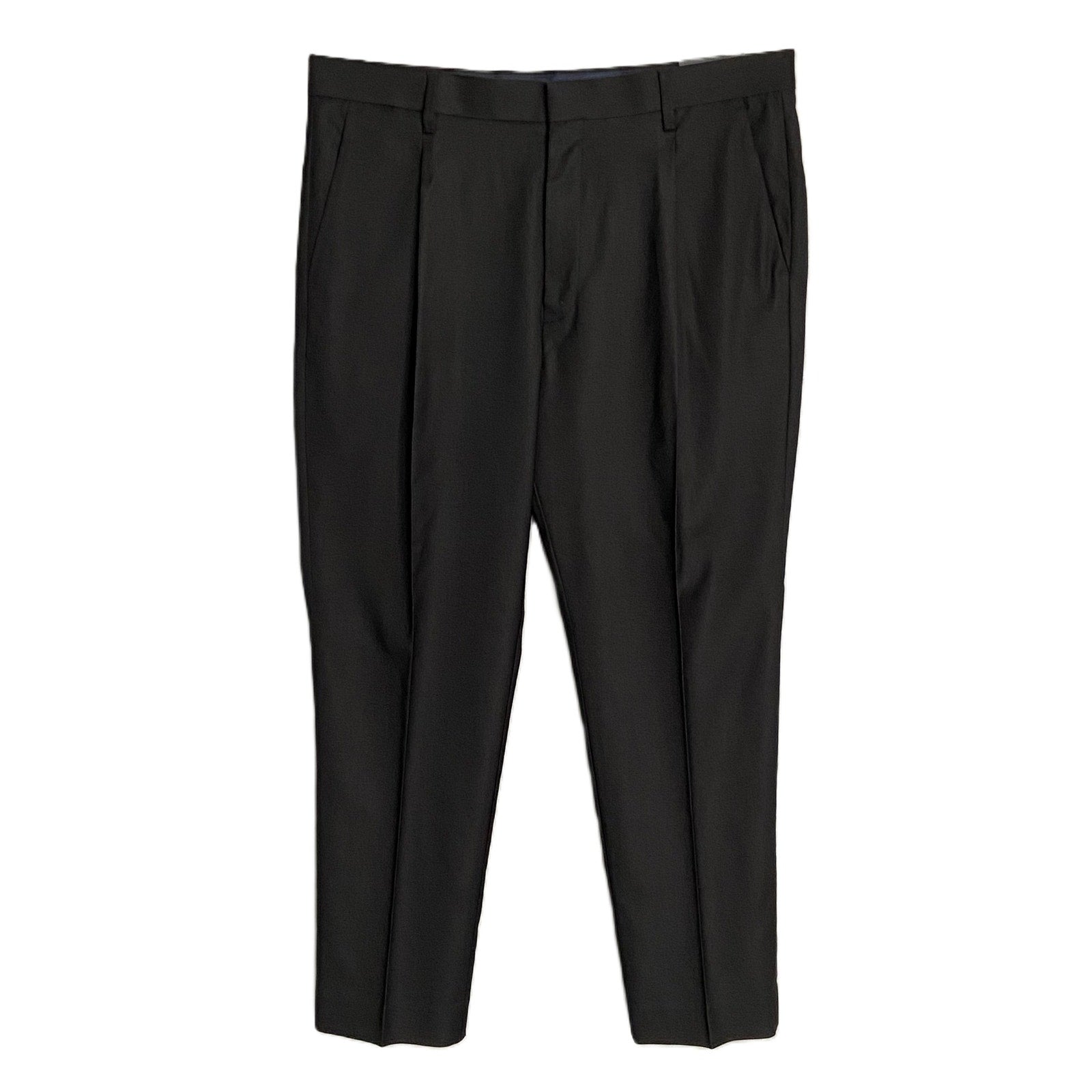 Perry Ellis Dress Pants Men's 36x29 Slim Fit Single Pleat Easy Care Black