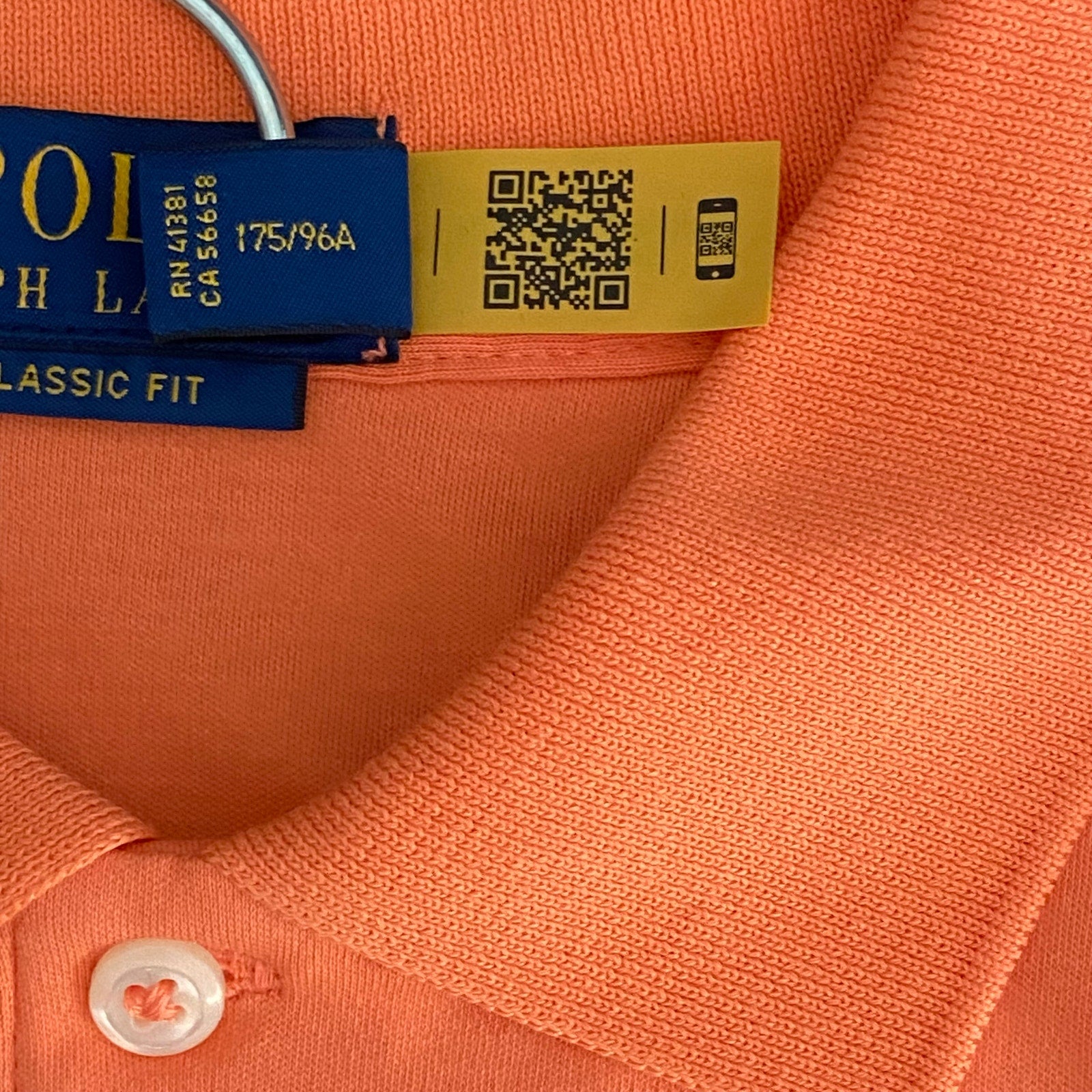 Polo Ralph Lauren Polo Shirt Classic Fit Short Sleeve Orange Men's Medium