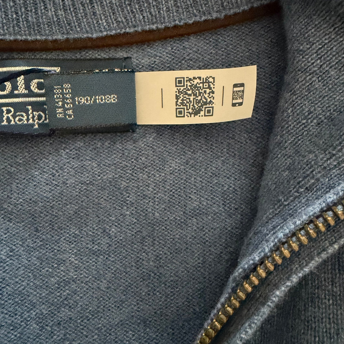 Polo Ralph Lauren Men's XXL Quarter-Zip Wool Sweater Italian Yarn Blue