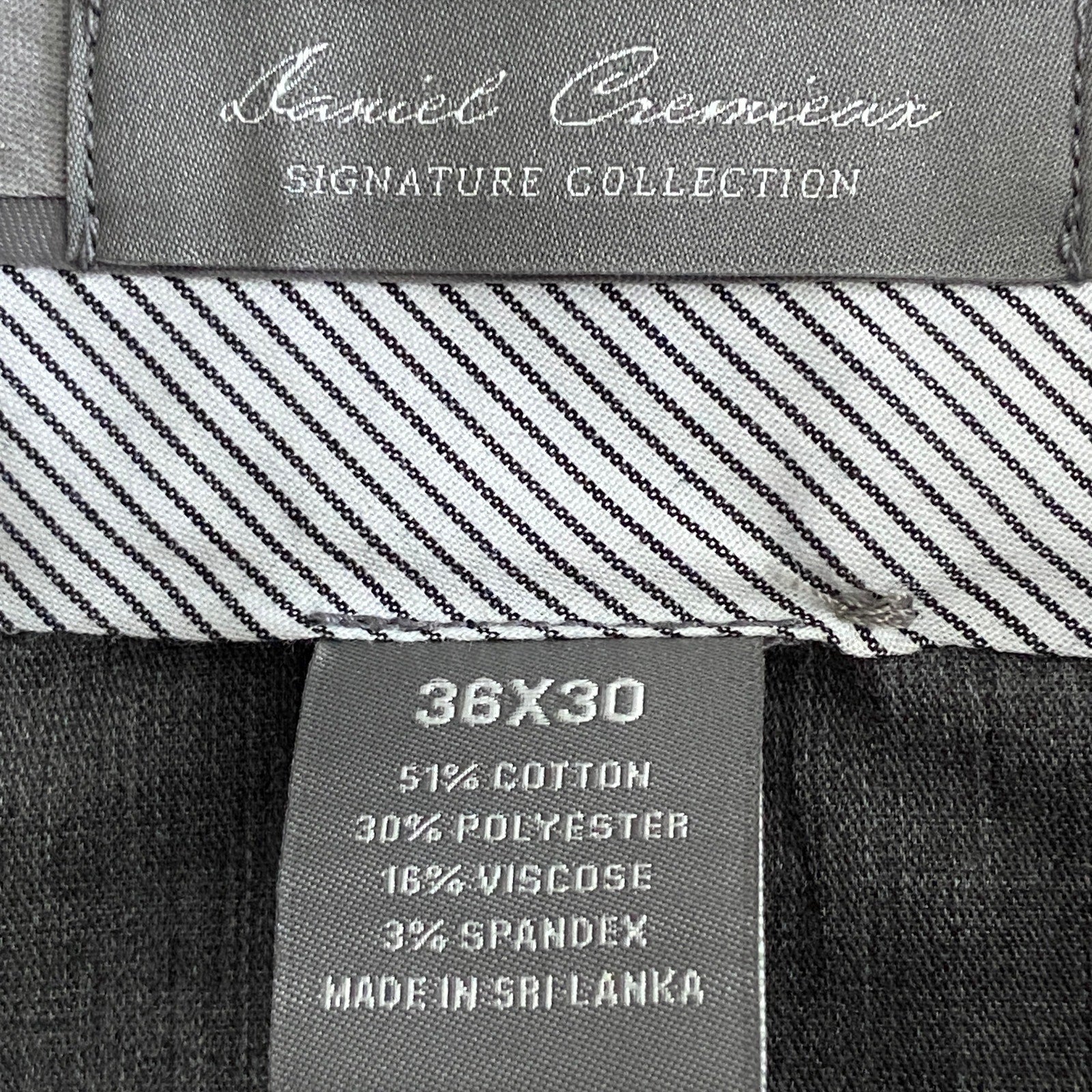 Daniel Cremieux Signature Men's 36x30 Mount Lussari Flannel Dress Pant Grey