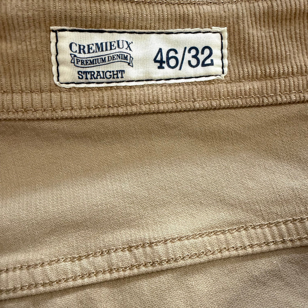 Daniel Cremieux Corduroy Pants Men's 46"x32" Straight Fit Stretch Wheat