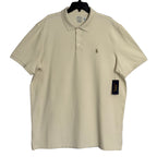 Polo Ralph Lauren Polo Shirt Men's XL Classic Fit Short Sleeve Stretch Cream