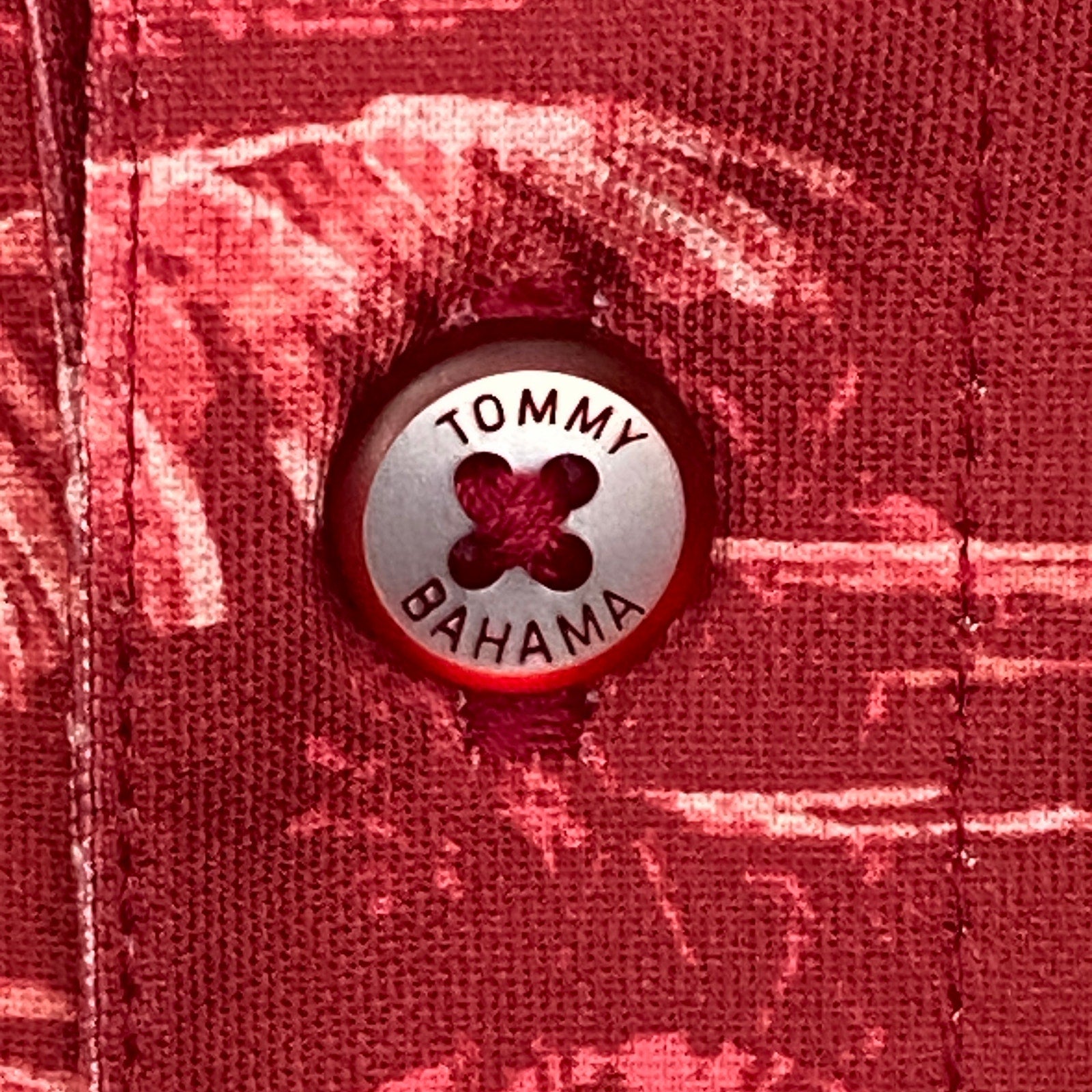 Tommy Bahama Men's Large Sport Bay View Polo Shirt Chili Pepper Red Tropical