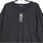 Hart Schaffner Marx Sweater Men's 3XB Big & Tall V-Neck Merino Wool Charcoal