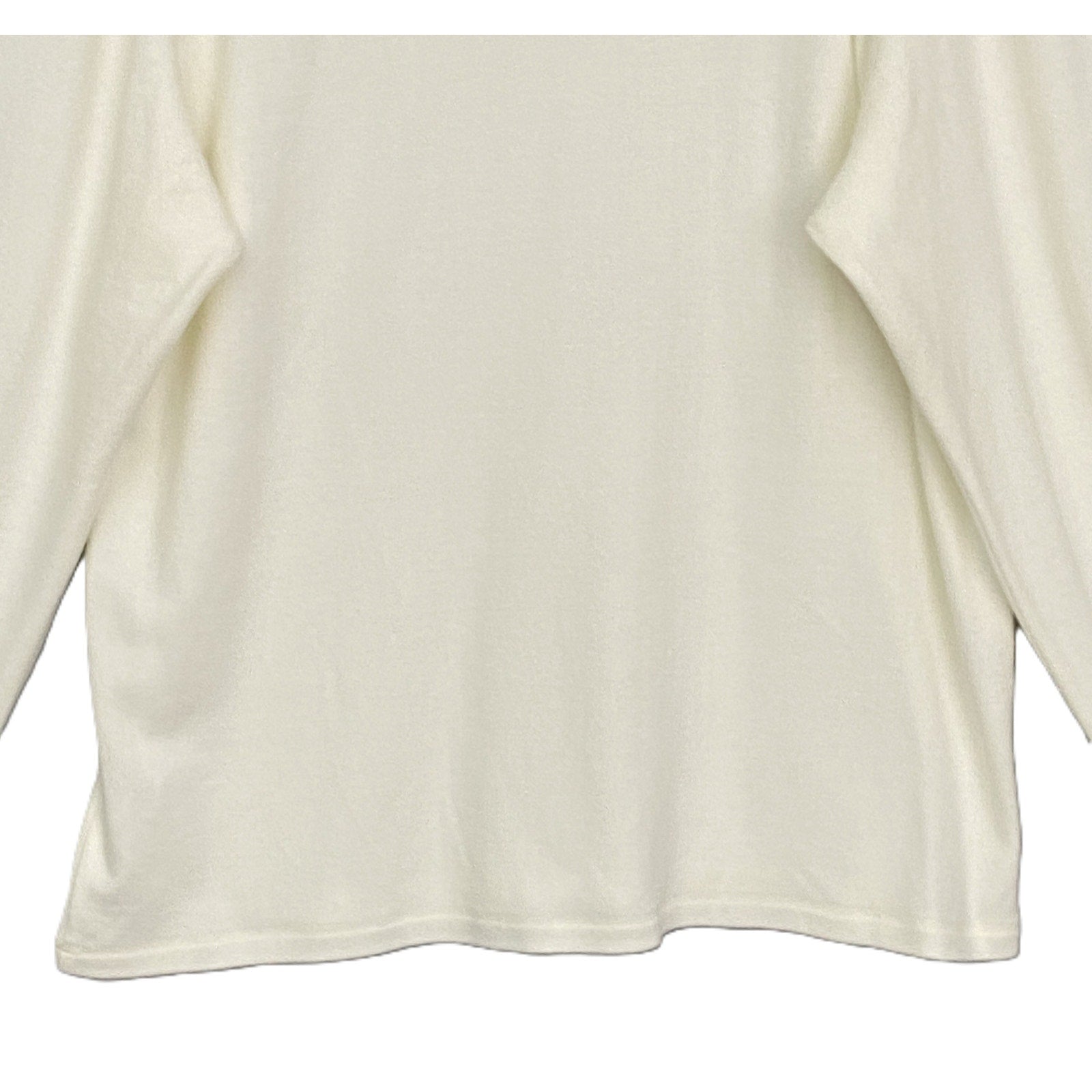 Daniel Cremieux Mne's XXL Long Sleeve Crew Neck T-Shirt Solid Cream