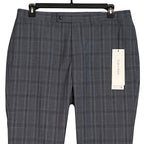 Calvin Klein Suit Pants Men's 38"x32" Slim Fit Wool Blend Grey & Blue Plaid