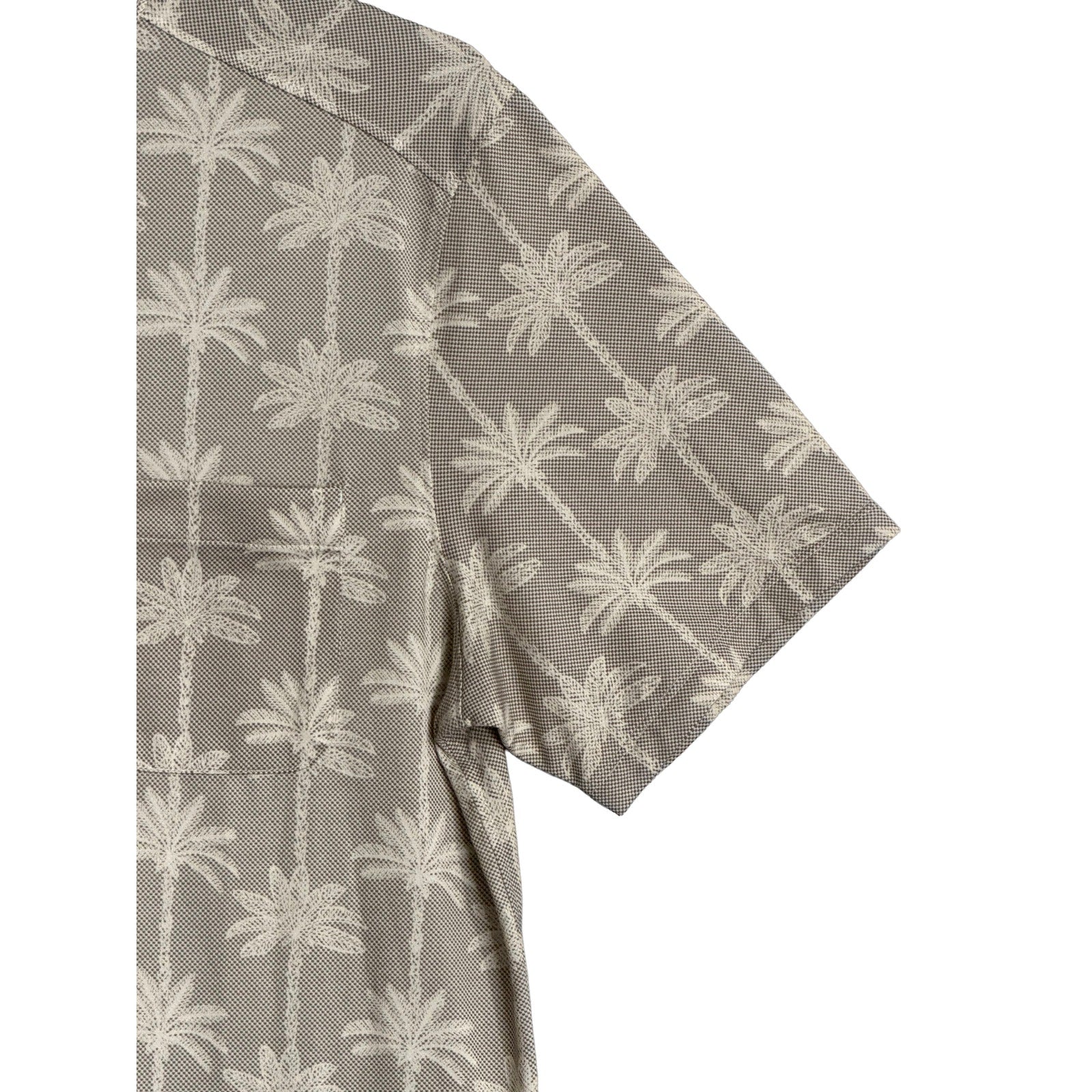 Tommy Bahama Polo Shirt Men's Medium "San Lucio Palm Lane Polo" Chinchilla