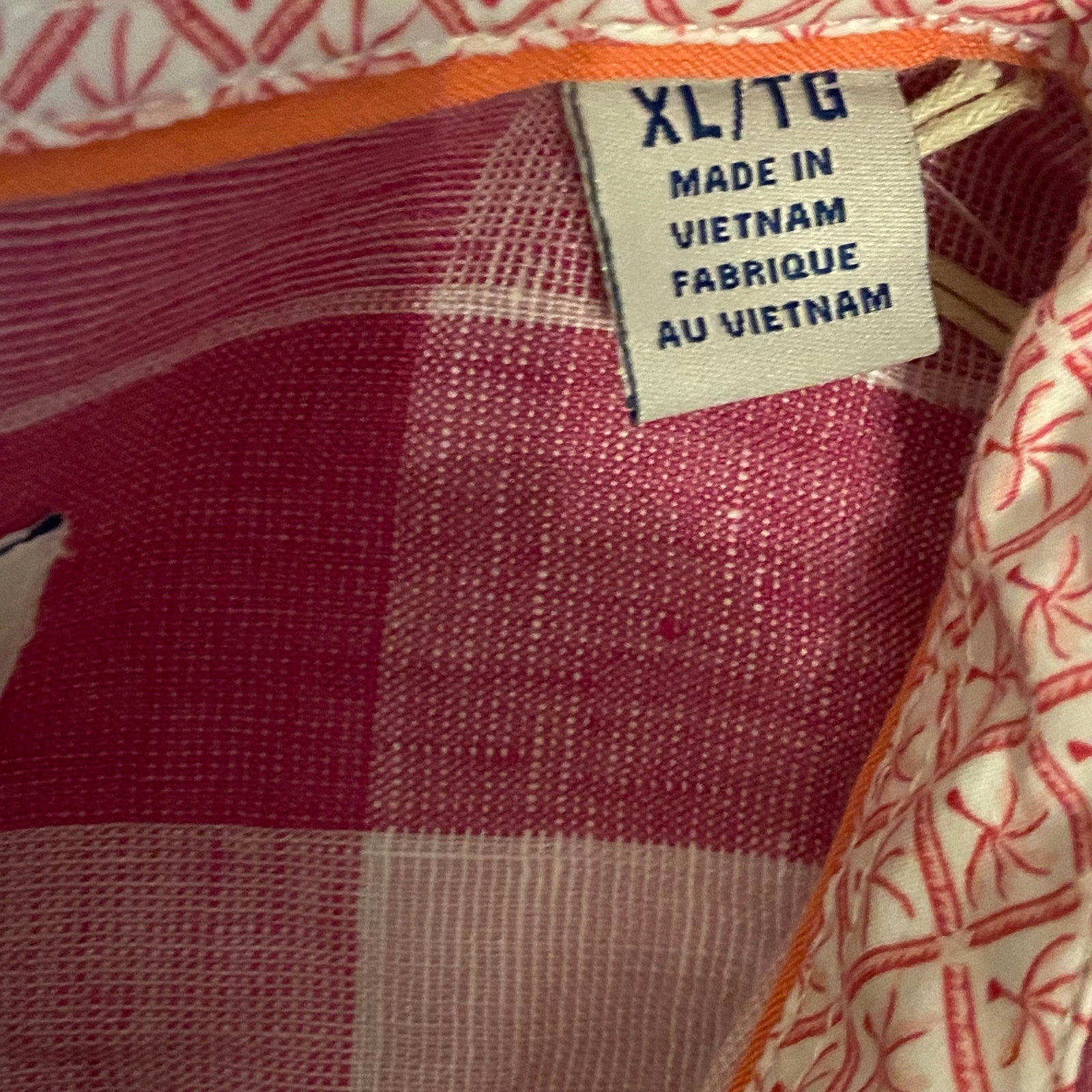 Tommy Bahama Shirt Men's XL "Barbados Breeze Stretch" Shirt Pink Linen Blend