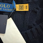 Polo Ralph Lauren Cable-Knit Sweater Men's 2XB Big & Tall Cotton Dark Blue