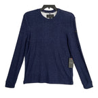 Ted Baker London T-Shirt Men's Small Ribbed Crew Neck Long Slv Navy Heather