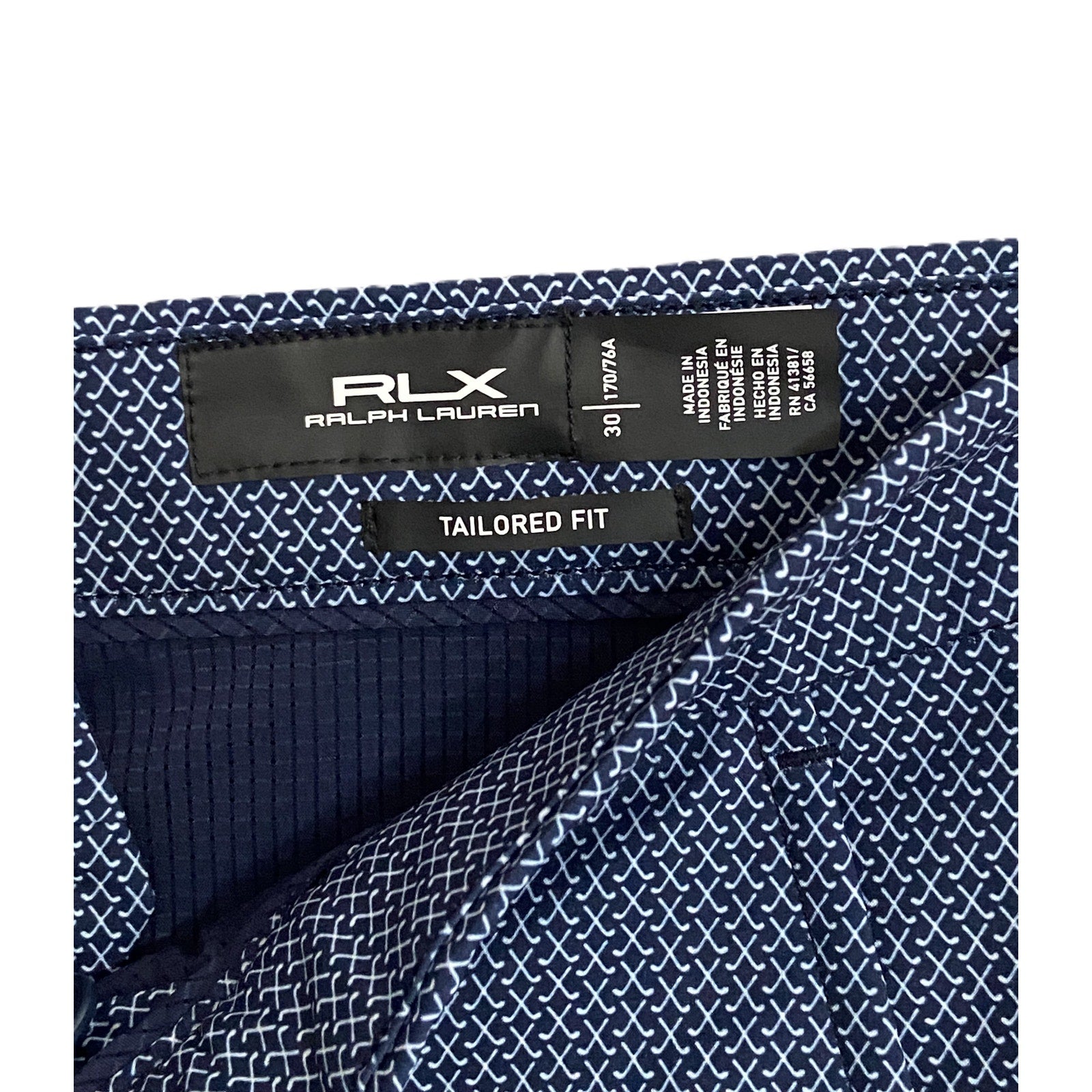 Ralph Lauren RLX Golf Shorts Men's 30W Tailored Fit Woven Navy Blue
