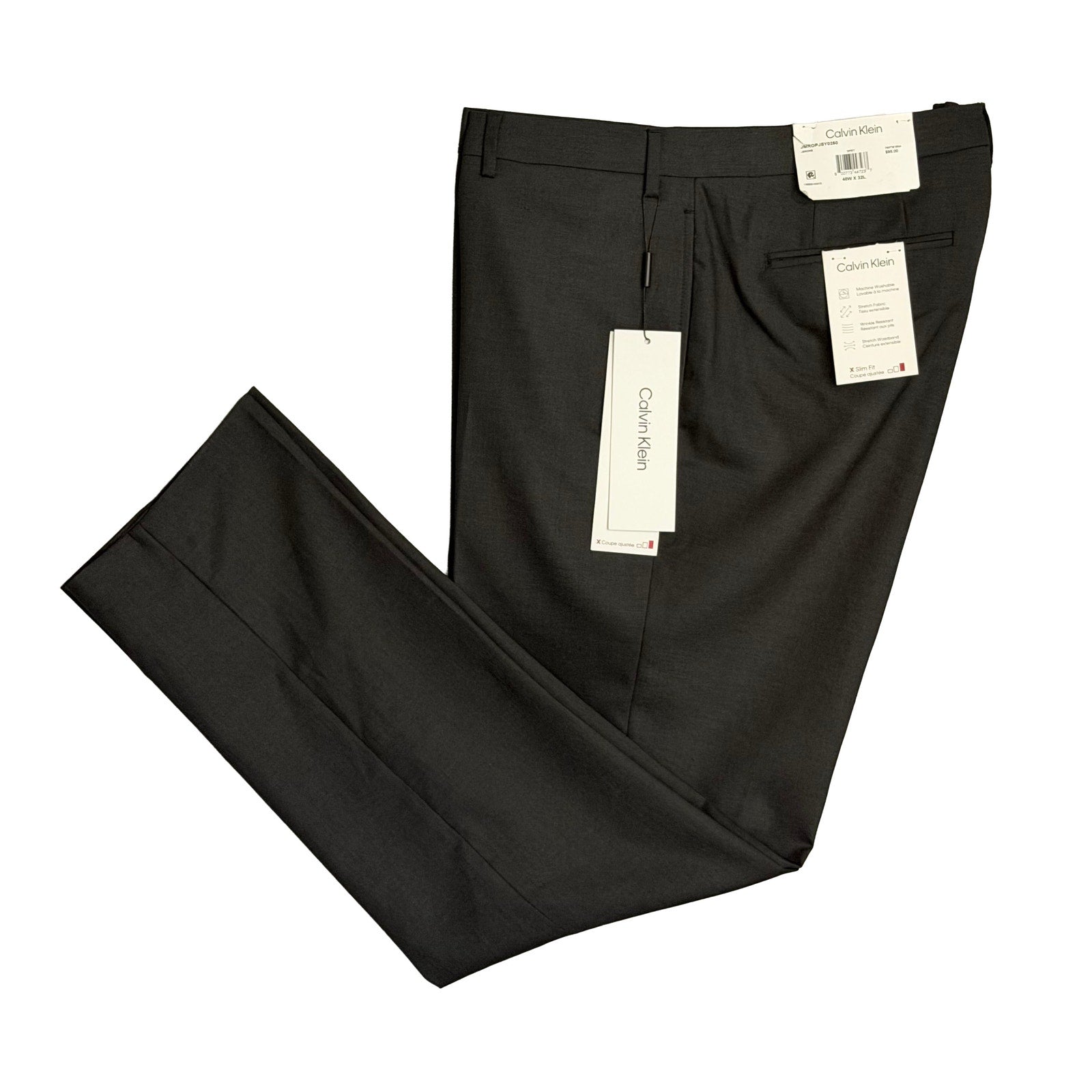 Calvin Klein Dress Pants Men's 40"x32" Slim Fit Stretch Jerome Grey
