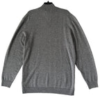 Boss H-Hemario Quarter Zip Sweater Men's 4XT Big & Tall Wool Cashmere Gray