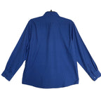 Nautica Dress Shirt Men's XL 17-17.5 34/35 Performance Slim Fit Blue Geo