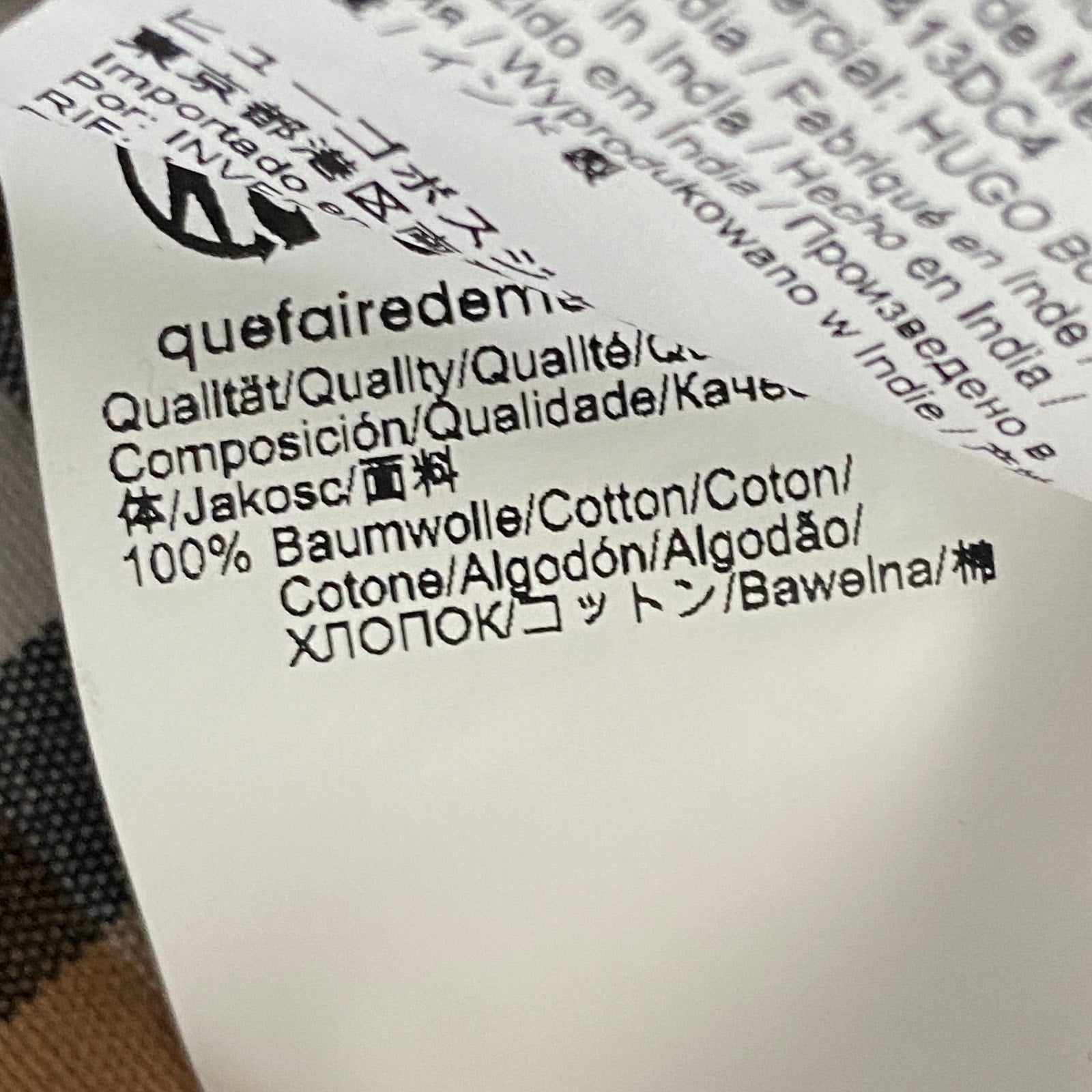 Boss Men's XL Regular Fit Long Sleeve Button-Down Shirt Gingham Print