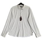 Michael Kors Dress Shirt Men's XXL Slim Fit Long Sleeve Stretch White Geo