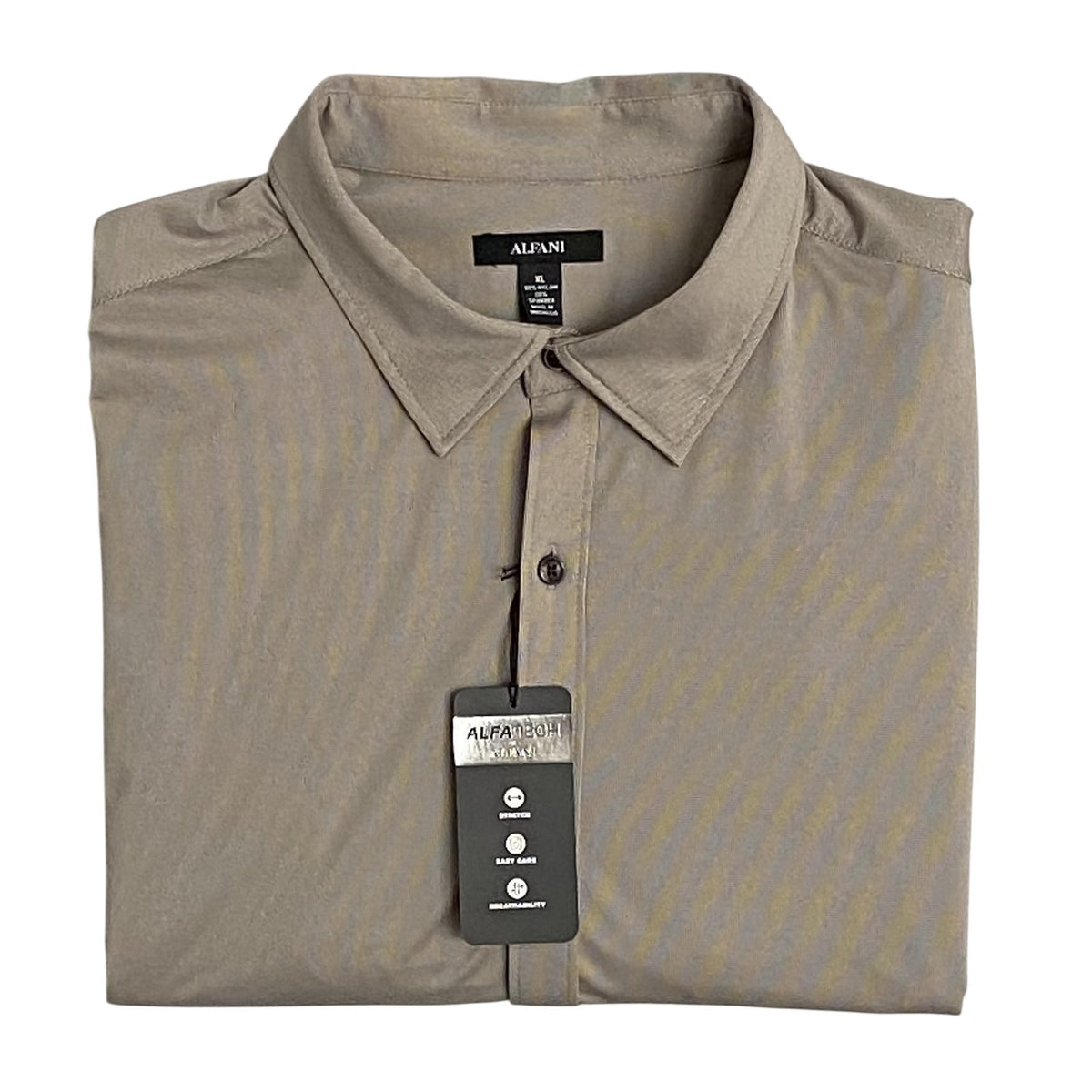 Alfani Alfatech Dress Shirt Men's XL Long Sleeve Button-Up Nylon Stretch