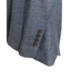 Brooks Brothers Sport Coat Men's 42 Short Blue Micro-Check Wool Blend