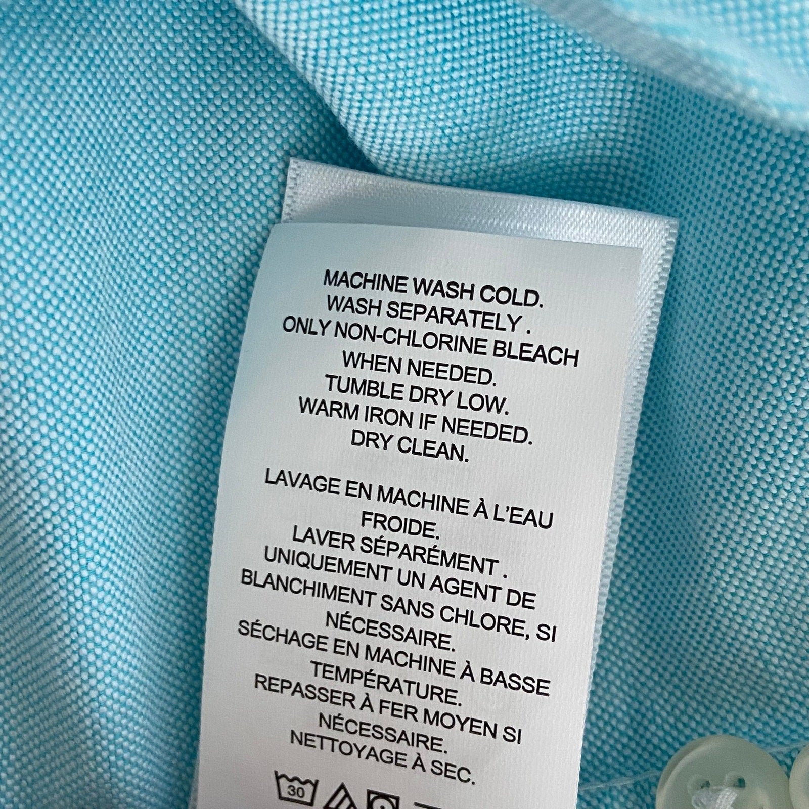 Polo Ralph Lauren Shirt Men's 4XLT Big & Tall Classic Fit Oxford Agean Blue