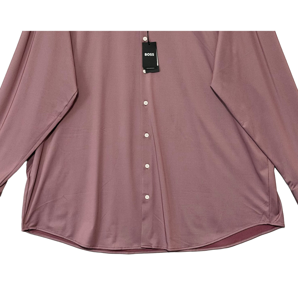 Boss Performance Dress Shirt Men's 5XL Big & Tall Roan Kent Long Sleeve Dark Pink