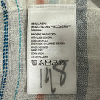 Tommy Bahama Shirt Men's Small Castelo Baja Linen Multicolor Stripe Hooded