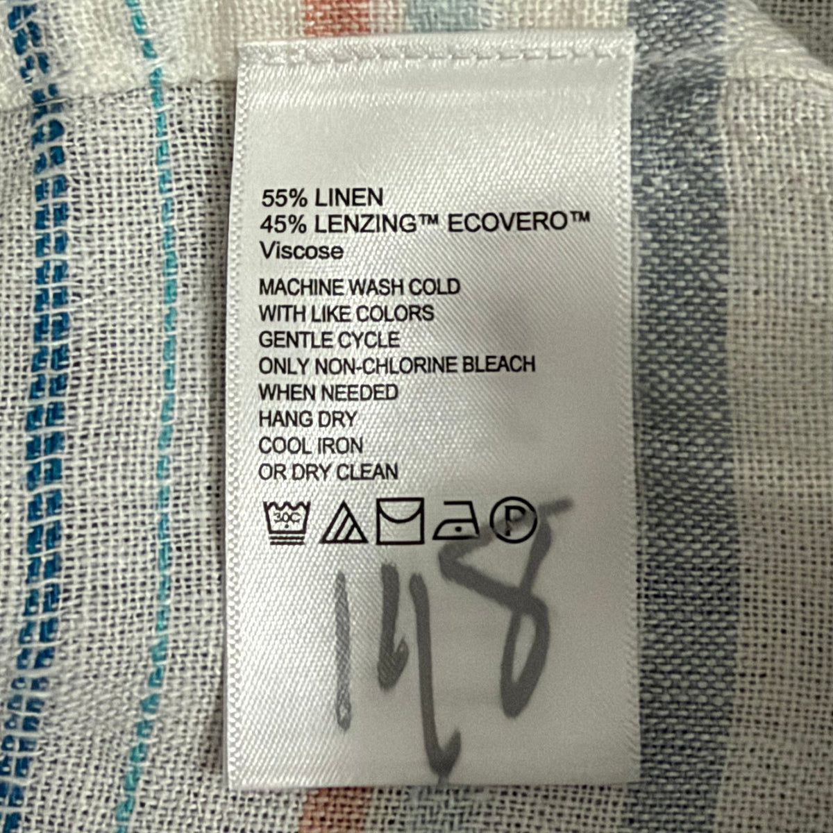 Tommy Bahama Shirt Men's Small Castelo Baja Linen Multicolor Stripe Hooded
