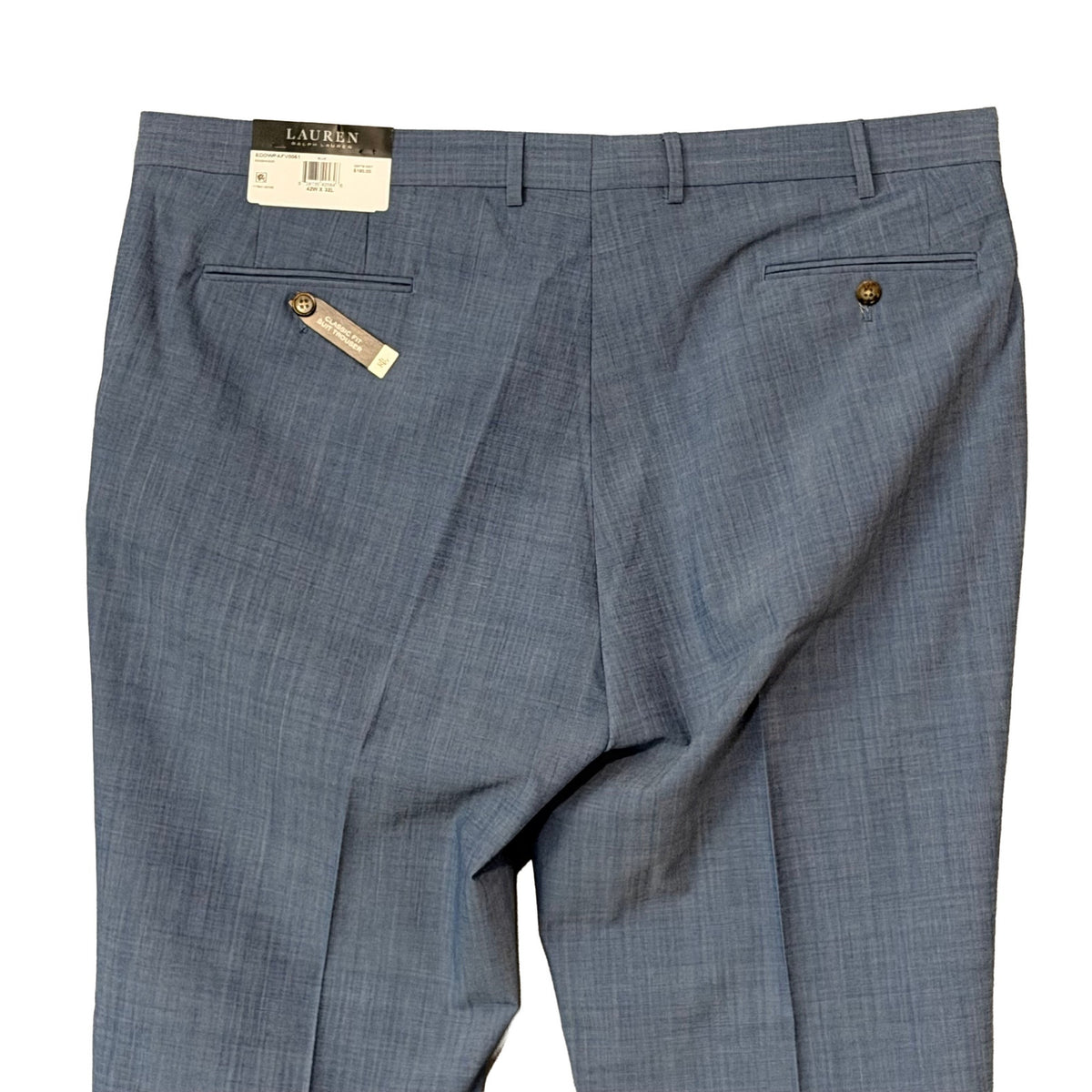 Lauren Ralph Lauren Dress Pant Men's 42"x32" Classic Fit Wool Blend Lt Blue