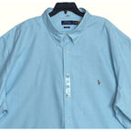 Polo Ralph Lauren Shirt Men's 4XLT Big & Tall Classic Fit Oxford Agean Blue