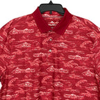 Tommy Bahama Men's Large Sport Bay View Polo Shirt Chili Pepper Red Tropical