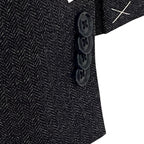 Bar III Sport Coat Men's 40 Short Slim Fit Stretch Dark Blue Herringbone