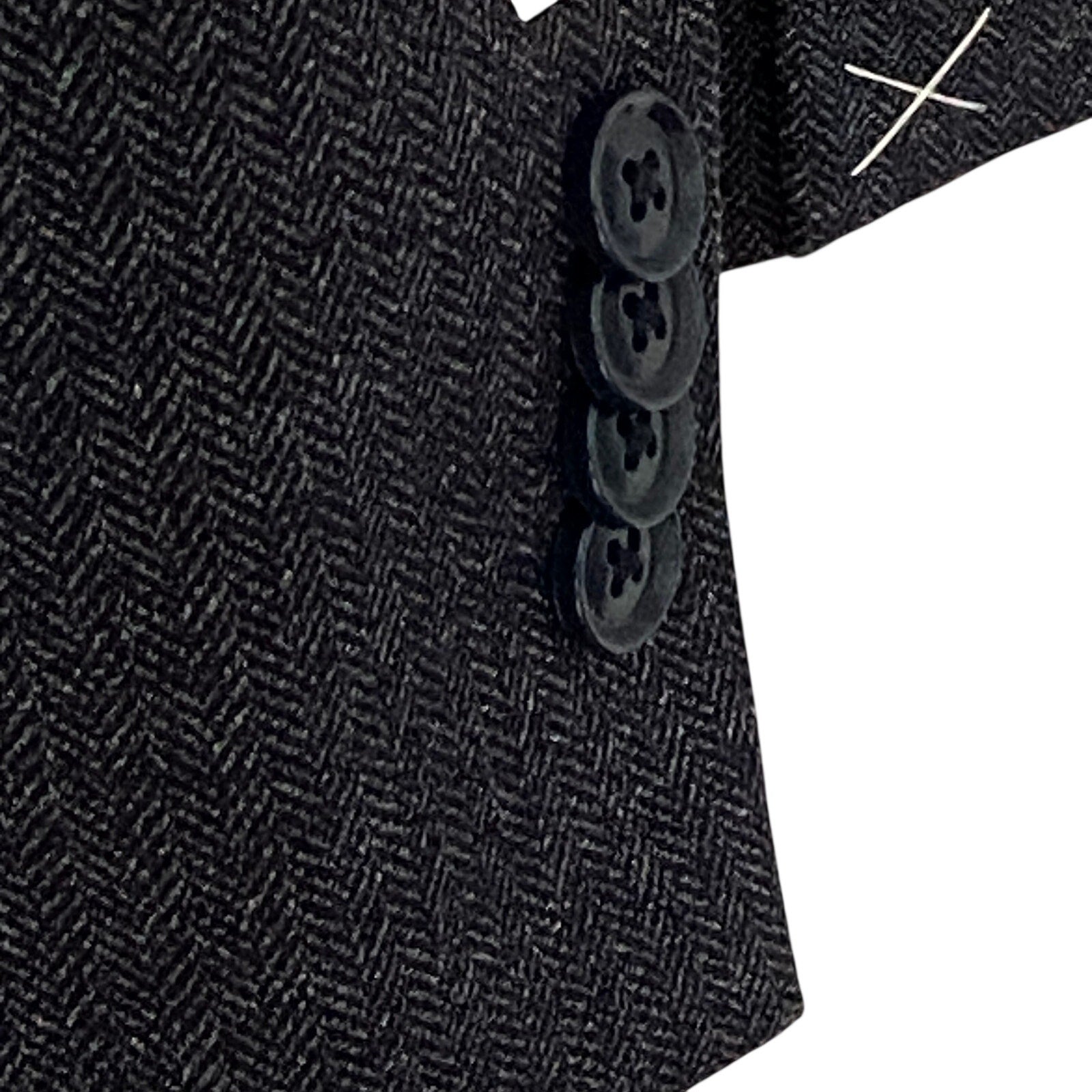 Bar III Sport Coat Men's 40 Short Slim Fit Stretch Dark Blue Herringbone