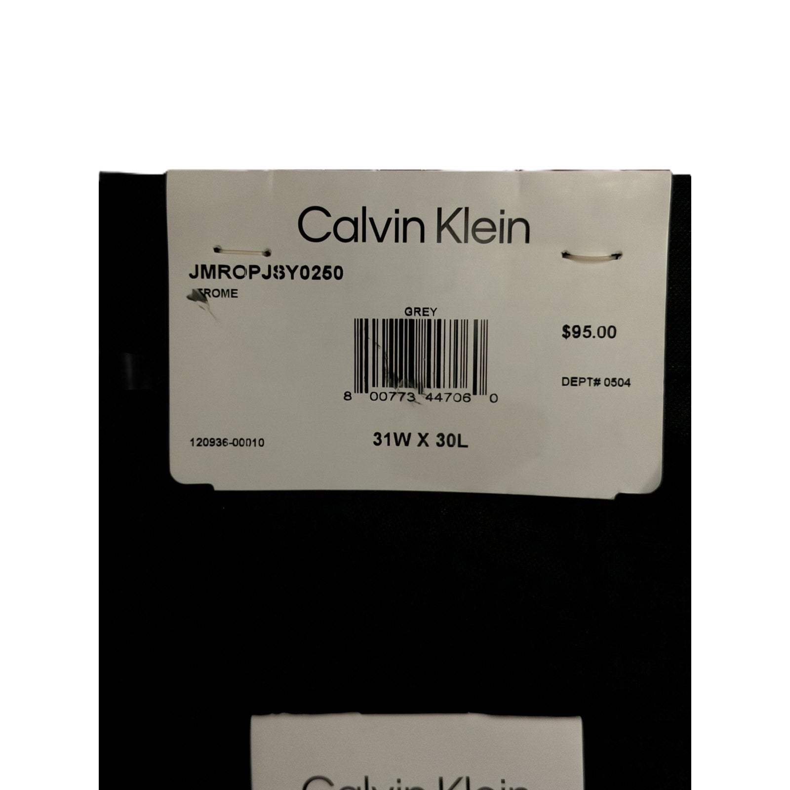 Calvin Klein Dress Pants Men's 31"x30" Slim Fit Flat Front Stretch Gray