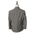 Tallia Men's 38 Regular Suit Jacket Stretch Wool Blend Cream/Brown Plaid