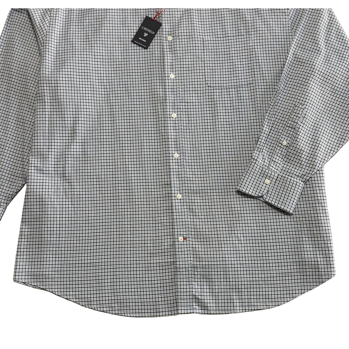 Daniel Cremieux Dress Shirt Men's 3XB Big & Tall Button-Down Stretch Check