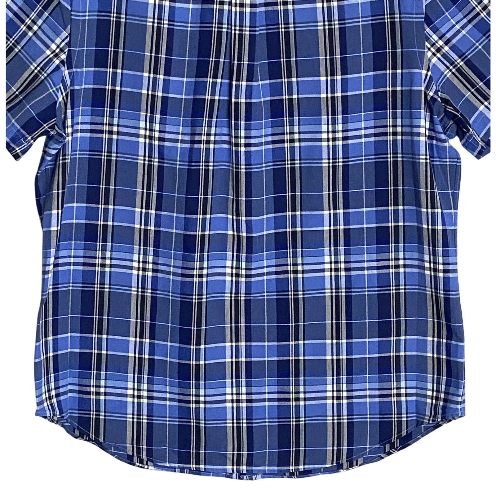 Polo Ralph Lauren Shirt Men's Medium Classic Fit Button-Down Blue Plaid