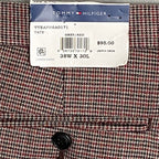 Tommy Hilfiger THFlex Men's 38x30 Dress Pants Tate Stretch Grey/Red