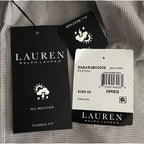 Lauren Ralph Lauren Coat Men's 38R Raincoat Stanza Cream Brown Houndstooth