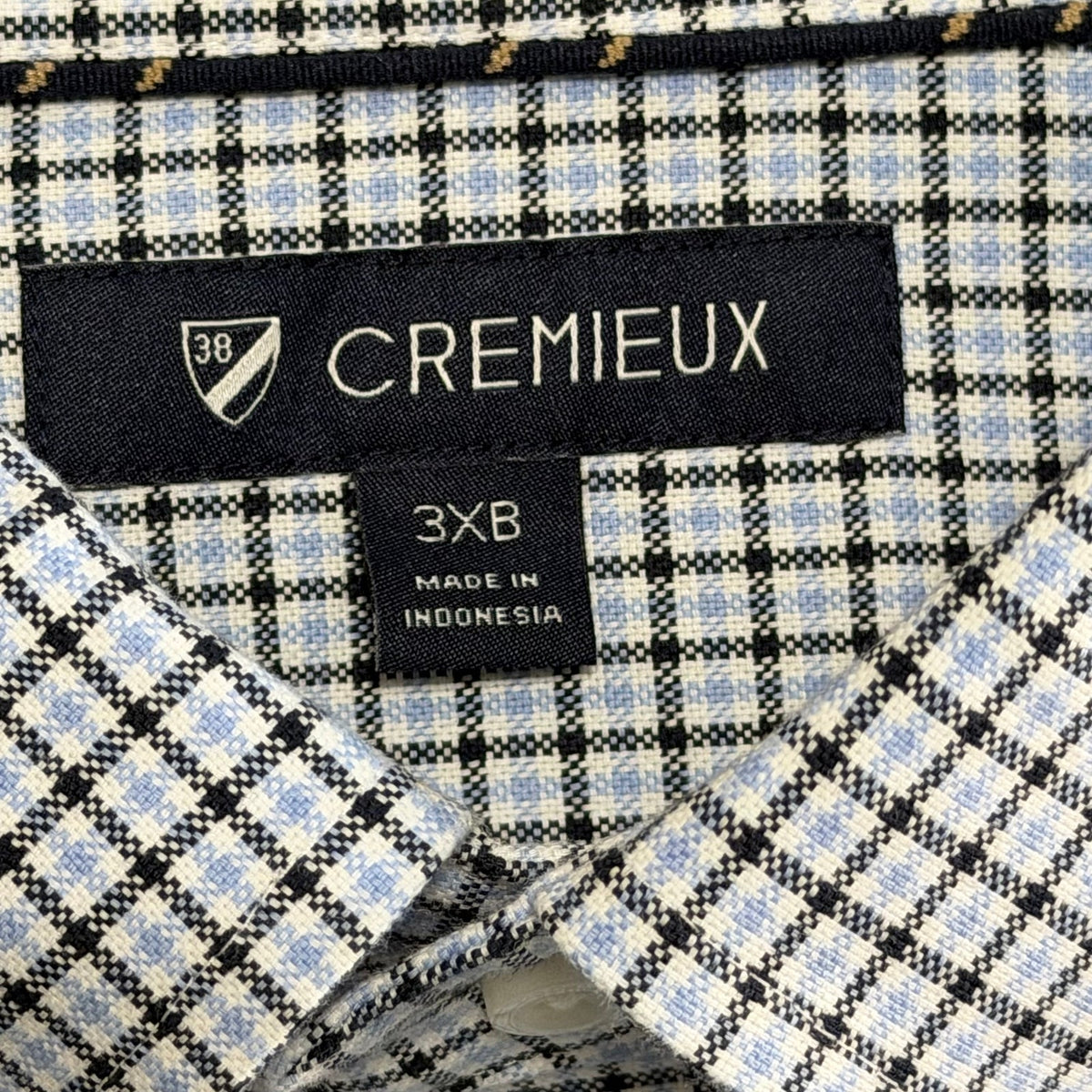 Daniel Cremieux Dress Shirt Men's 3XB Big & Tall Button-Down Stretch Check