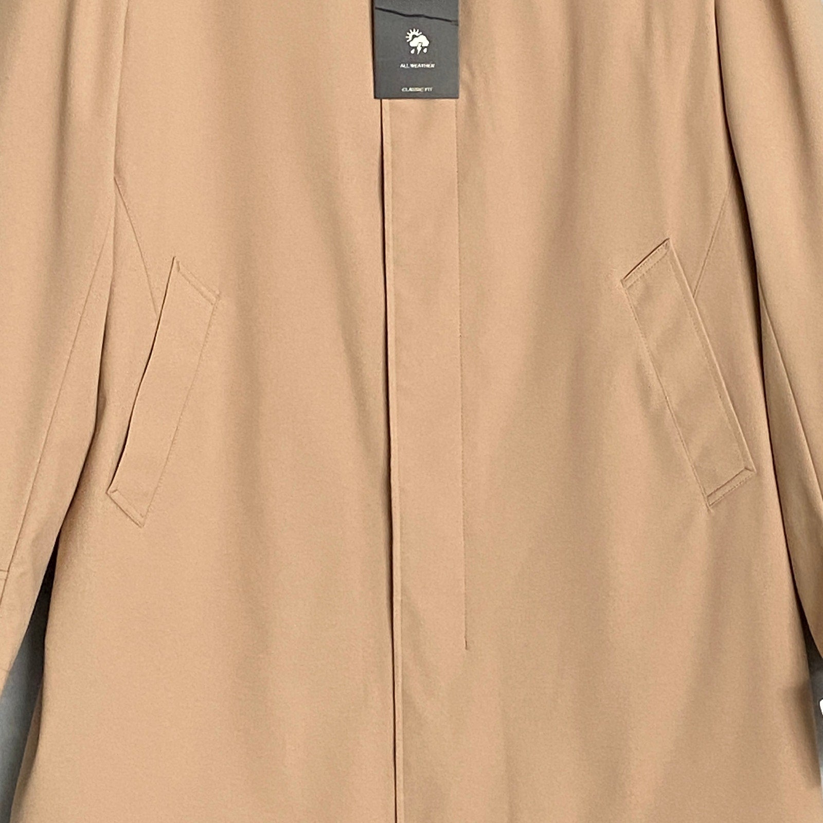 Lauren Ralph Lauren Coat Men's 46 Long All-Weather Coat Stanza Solid Khaki
