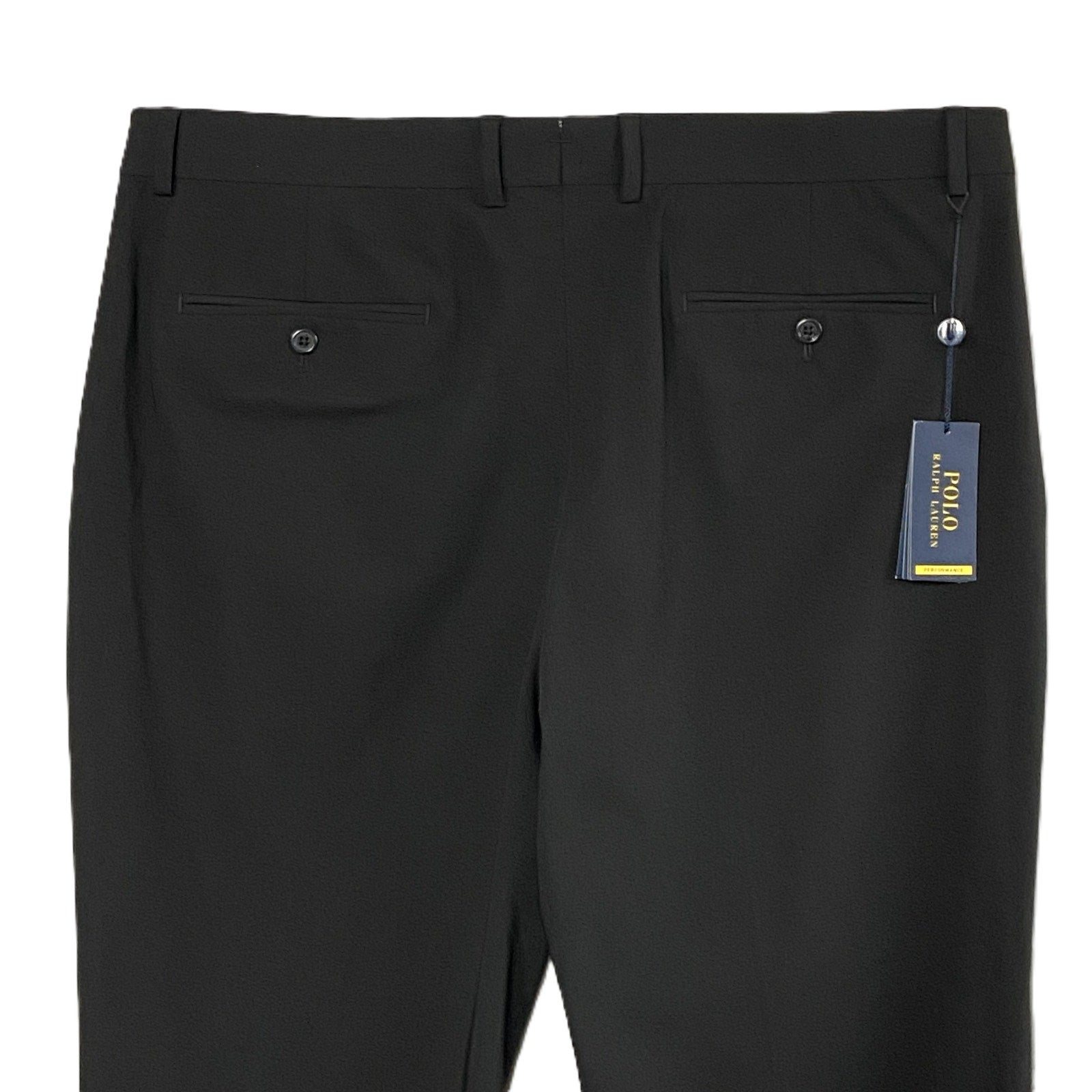 Polo Ralph Lauren Pant Men's 40"x32" Performance Suit Trouser Solid Black