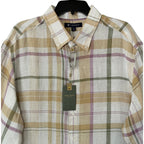Daniel Cremieux Linen Shirt Men's XXL Cape Town Collection Multicolor Plaid
