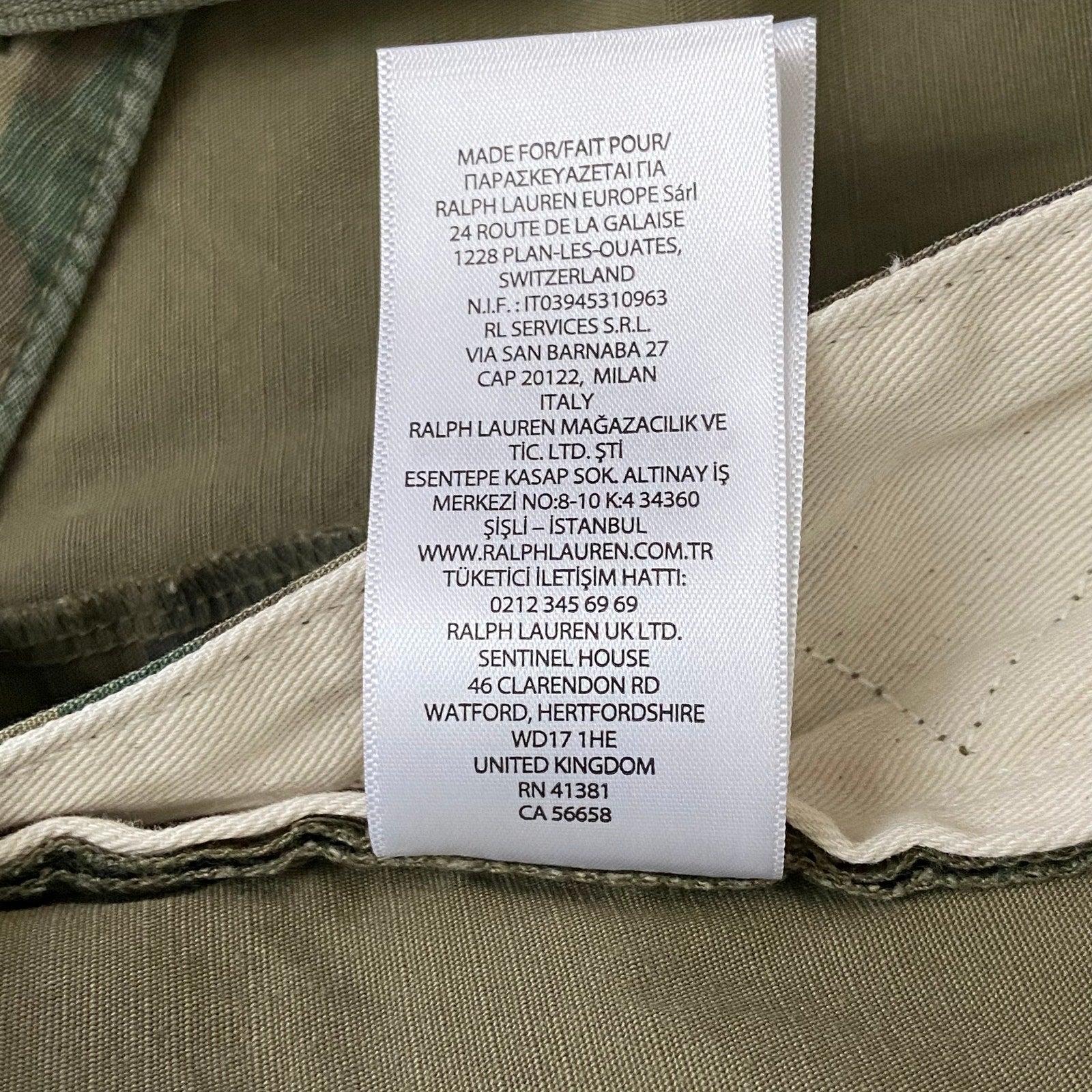 Polo Ralph Lauren Men's 48Bx30 Big & Tall Classic Fit Camo Canvas Cargo Pant