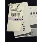 Perry Ellis Portfolio Pants Men's 32"x30" Slim Fit Dress Pant Dark Sapphire