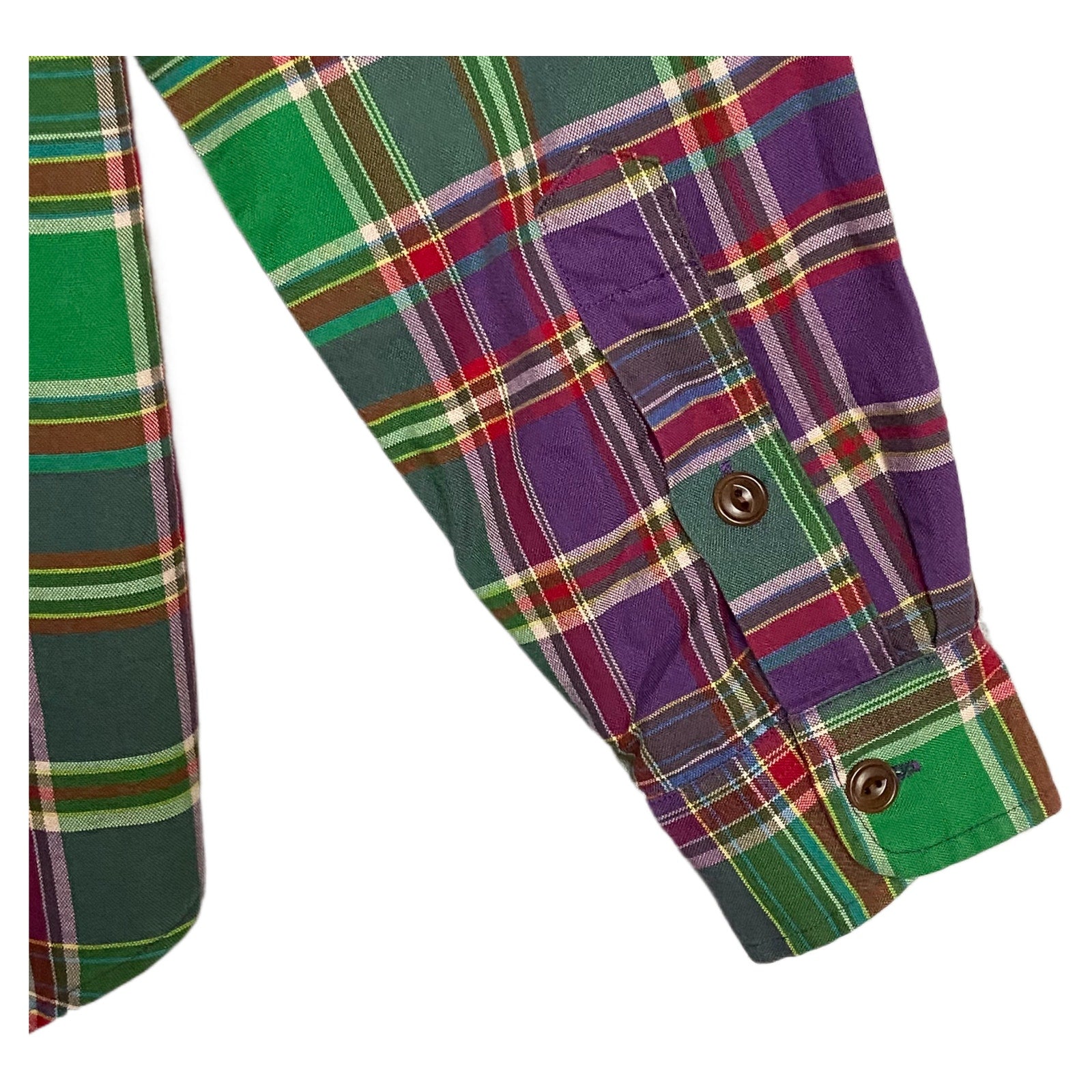 Polo Ralph Lauren Shirt Men's Small Classic Fit Long Slv Purple/Green Plaid
