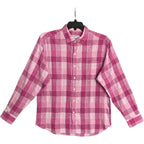 Tommy Bahama Shirt Men's Large "Barbados Breeze Stretch" Pink Linen Blend