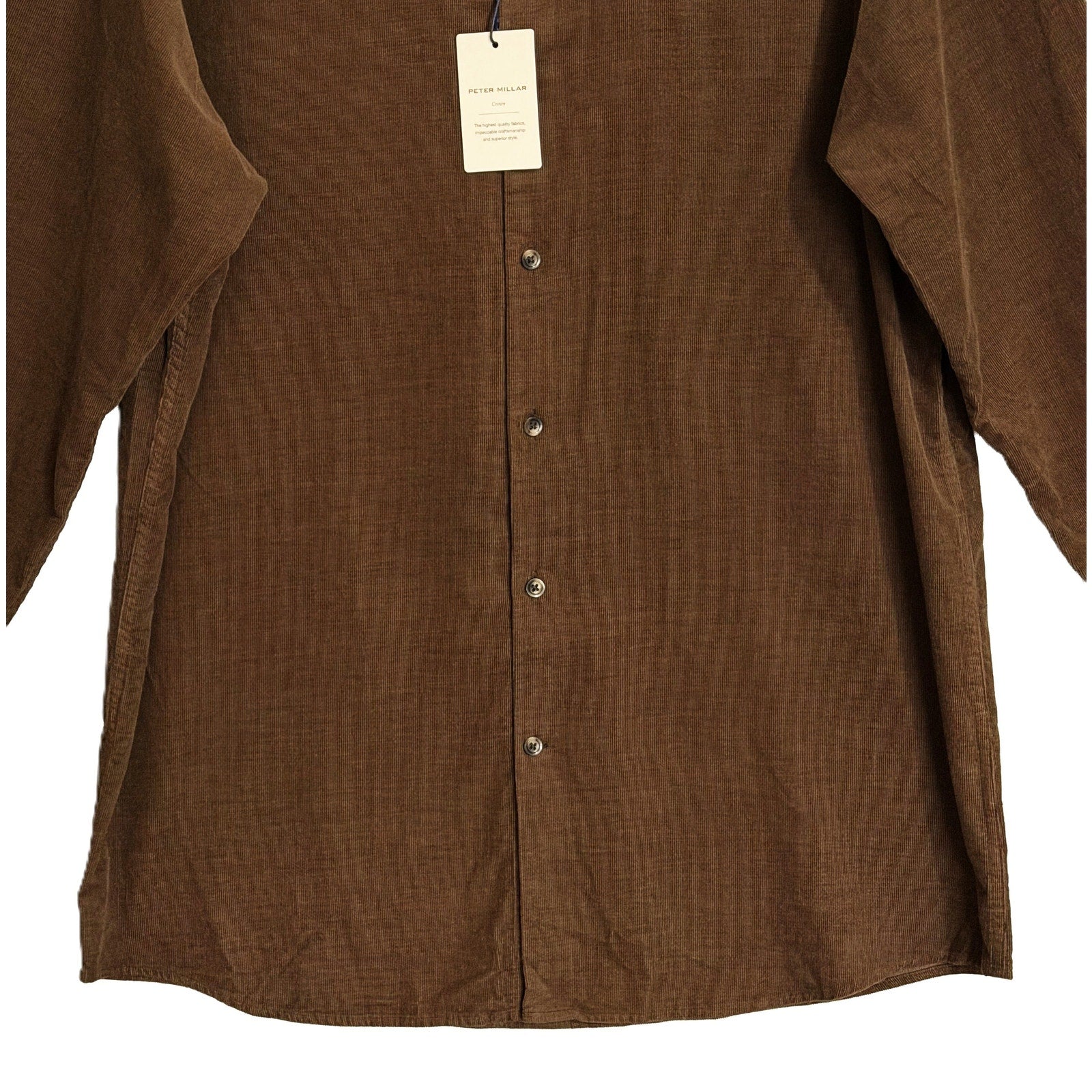 Peter Millar Cotton Cashmere Corduroy Sport Shirt Men's Large French Press